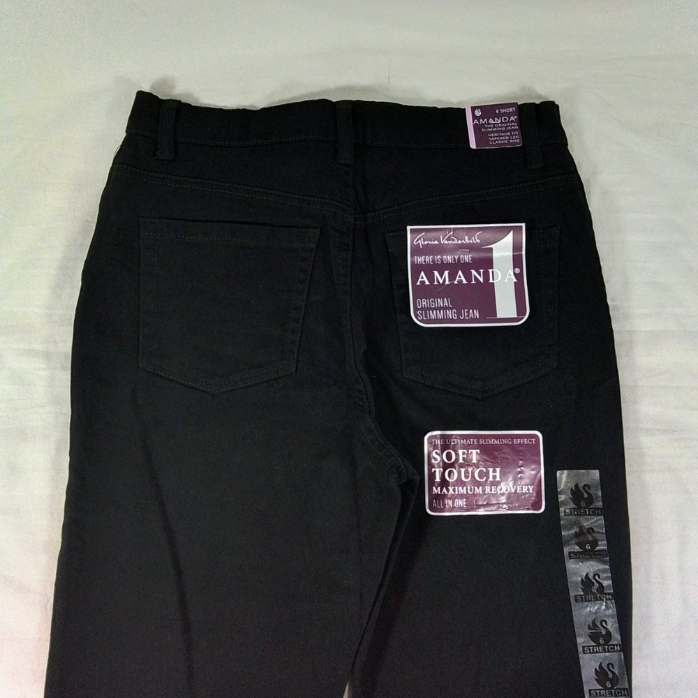 Gloria Vanderbilt Women's Amanda Classic Jeans-Black-Various Sizes-NWT - Picture 4 of 5